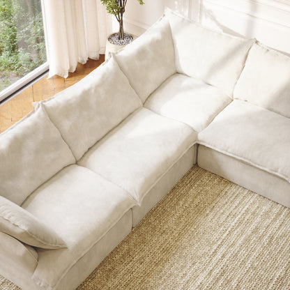 CloudComfort™ Modular Washable Luxe Sofa - 5 Seater Corner Sectional