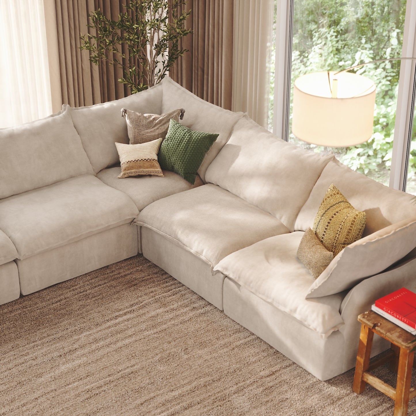 CloudComfort™ Modular Washable Luxe Sofa - 5 Seater Corner Sectional