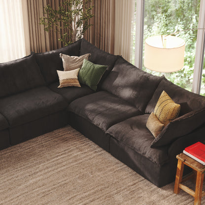 CloudComfort™ Modular Washable Luxe Sofa - 5 Seater Corner Sectional