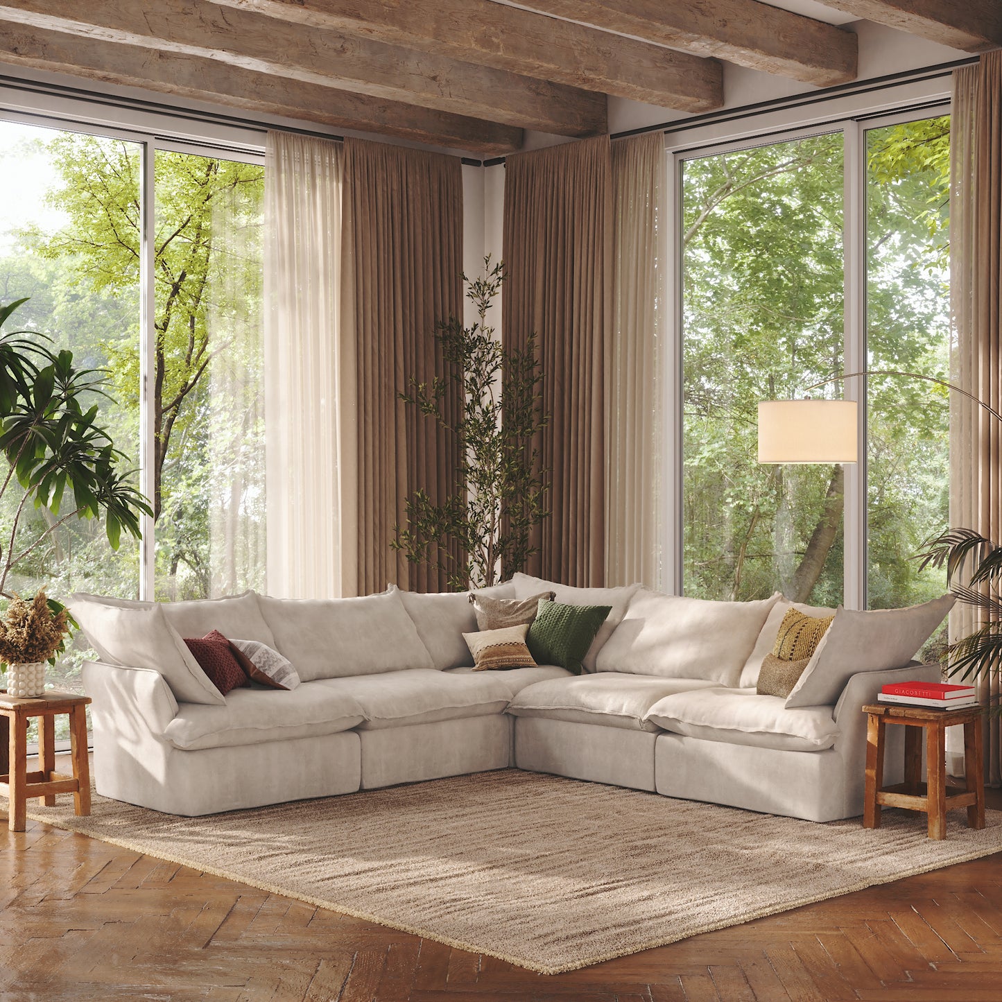 CloudComfort™ Modular Washable Luxe Sofa - 5 Seater Corner Sectional