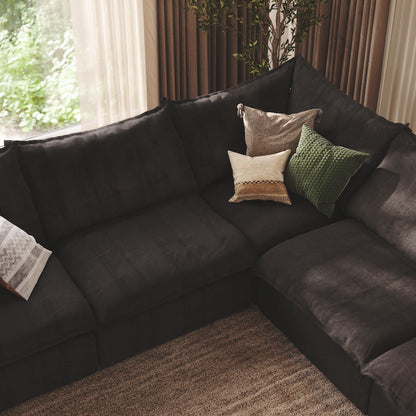 CloudComfort™ Modular Washable Luxe Sofa - 5 Seater Corner Sectional