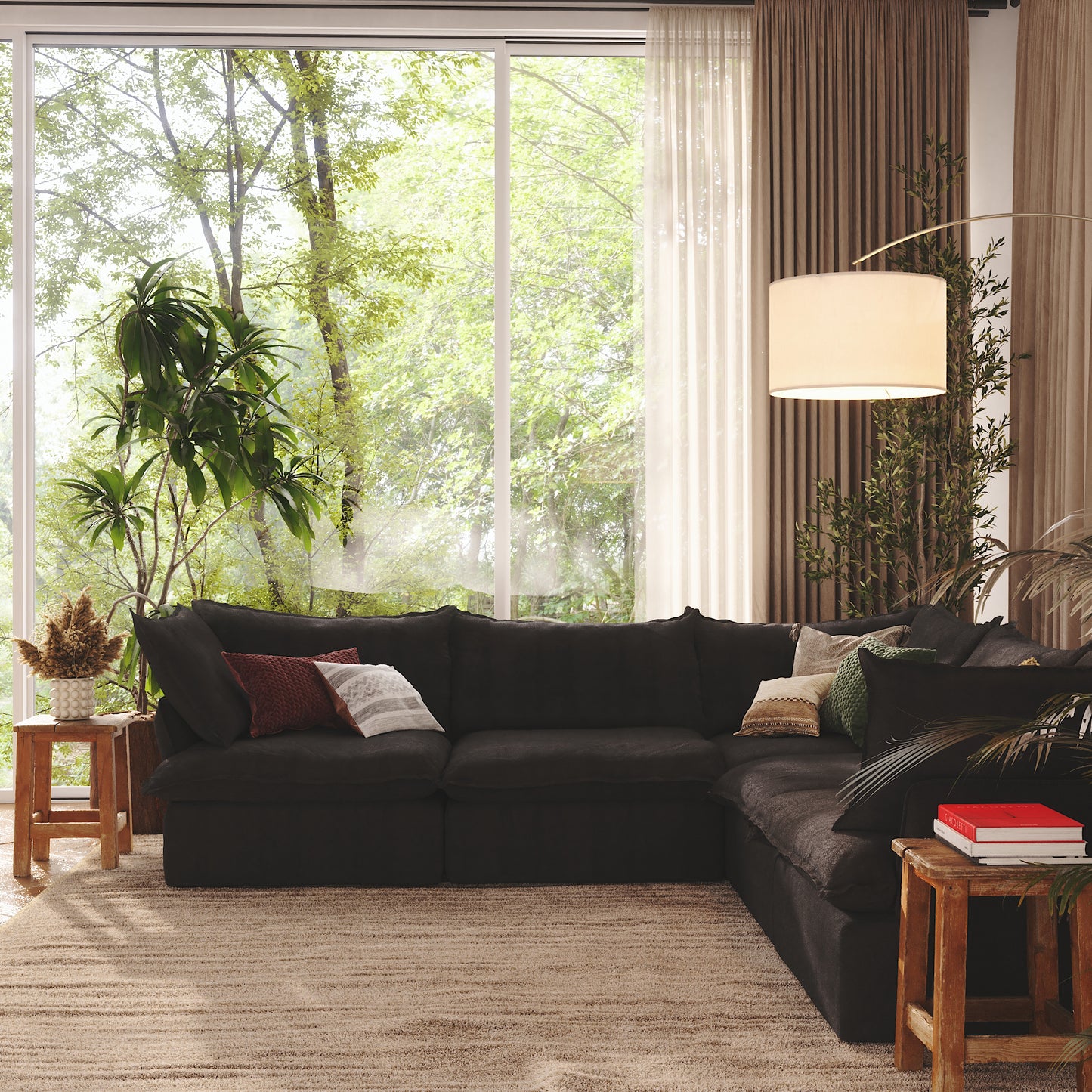 CloudComfort™ Modular Washable Luxe Sofa - 5 Seater Corner Sectional