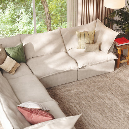 CloudComfort™ Modular Washable Luxe Sofa - 5 Seater Corner Sectional