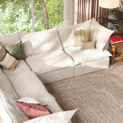 CloudComfort™ Modular Washable Luxe Sofa - 5 Seater Corner Sectional