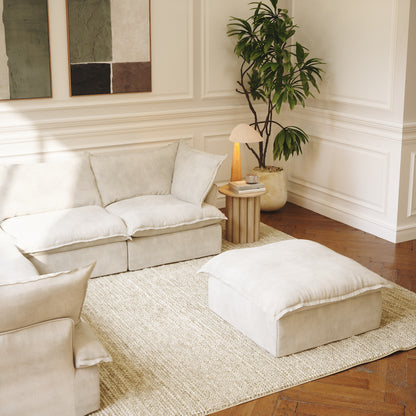 CloudComfort™ Modular Washable Luxe Sofa - 5 Seater Corner Sectional + Ottoman