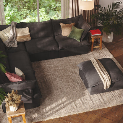 CloudComfort™ Modular Washable Luxe Sofa - 5 Seater Corner Sectional + Ottoman