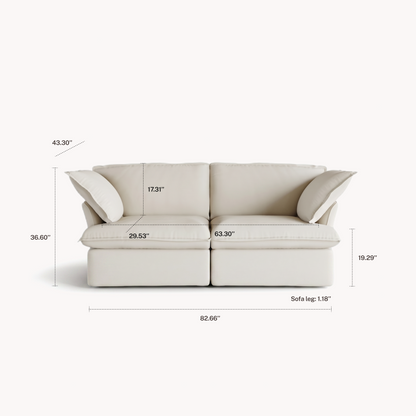Modular Washable Luxe 2 Seat Sofa | CloudComfort™ – Sofie Home