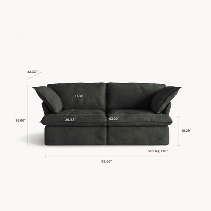 CloudComfort™ Modular Washable Luxe Sofa - 2 Seater Sofa