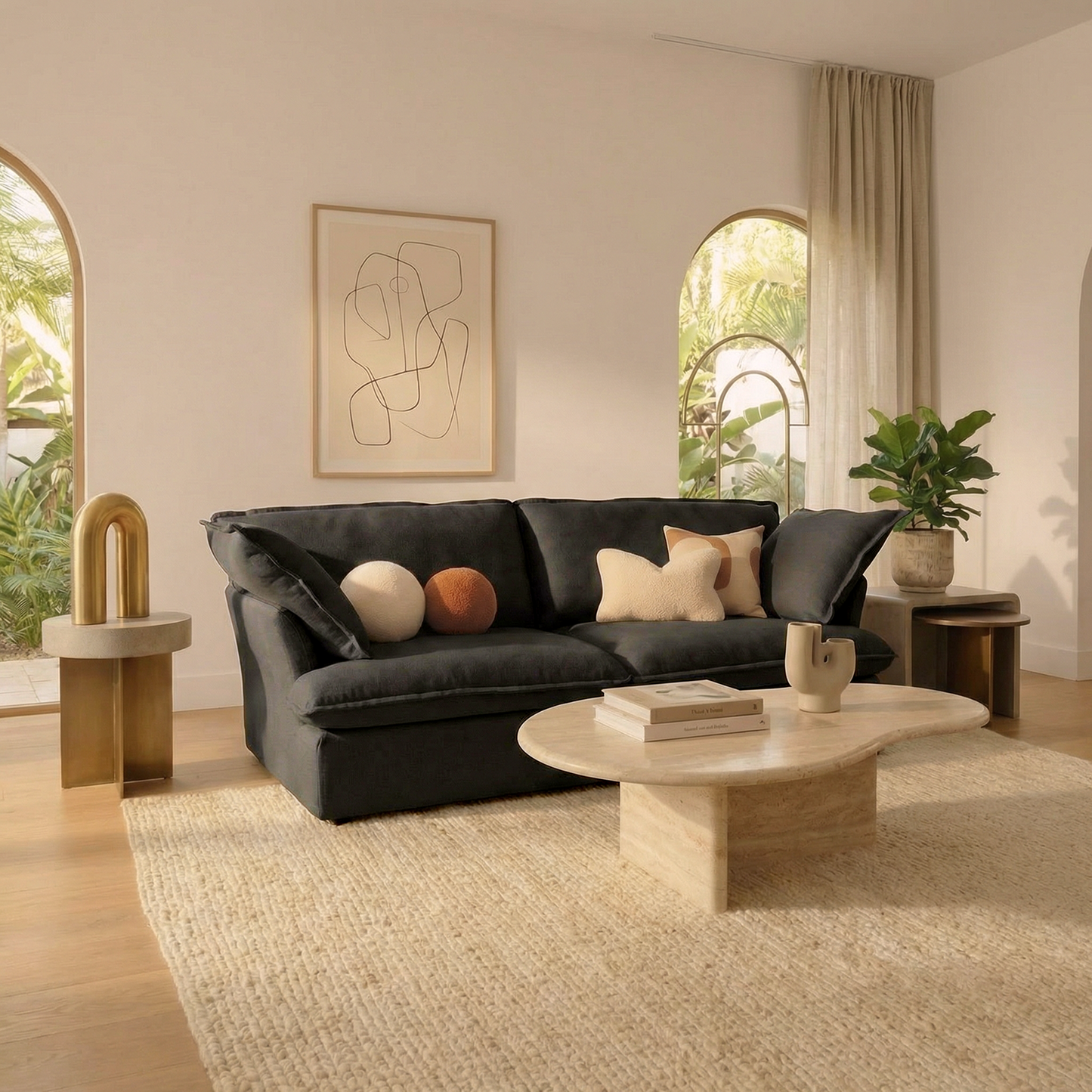 CloudComfort™ Modular Washable Luxe Sofa - 2 Seater Sofa