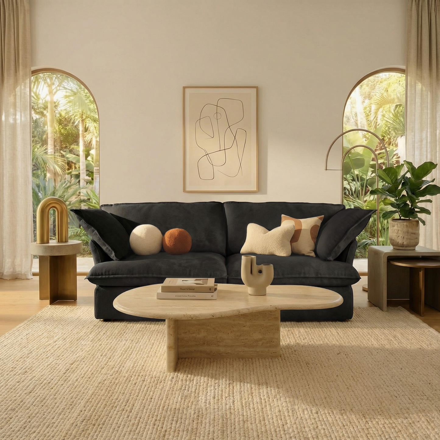 CloudComfort™ Modular Washable Luxe Sofa - 2 Seater Sofa