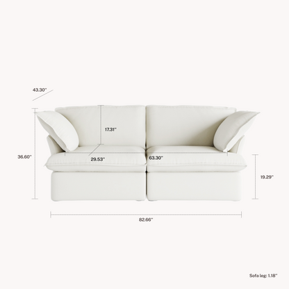 CloudComfort™ Modular Washable Luxe Sofa - Slipcovers Only