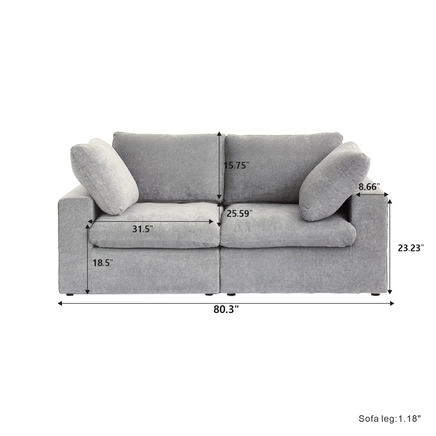 CloudComfort™ Modular Washable Classic Sofa