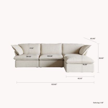 CloudComfort™ Modular Washable Luxe Sofa - Slipcovers Only
