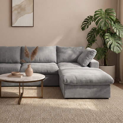 CloudComfort™ Modular Washable Classic Sofa - 3 Seater Chaise
