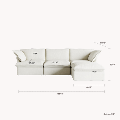 CloudComfort™ Modular Washable Luxe Sofa - Slipcovers Only