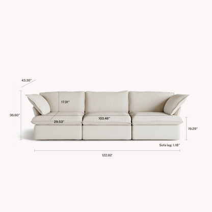 CloudComfort™ Modular Washable Luxe Sofa - 3 Seater Sofa
