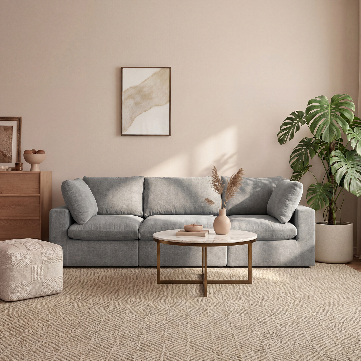 CloudComfort™ Modular Washable Classic Sofa - 3 Seater