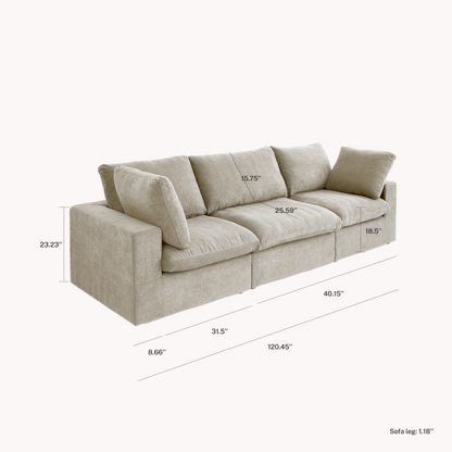 CloudComfort™ Modular Washable Classic Sofa - Slipcovers Only
