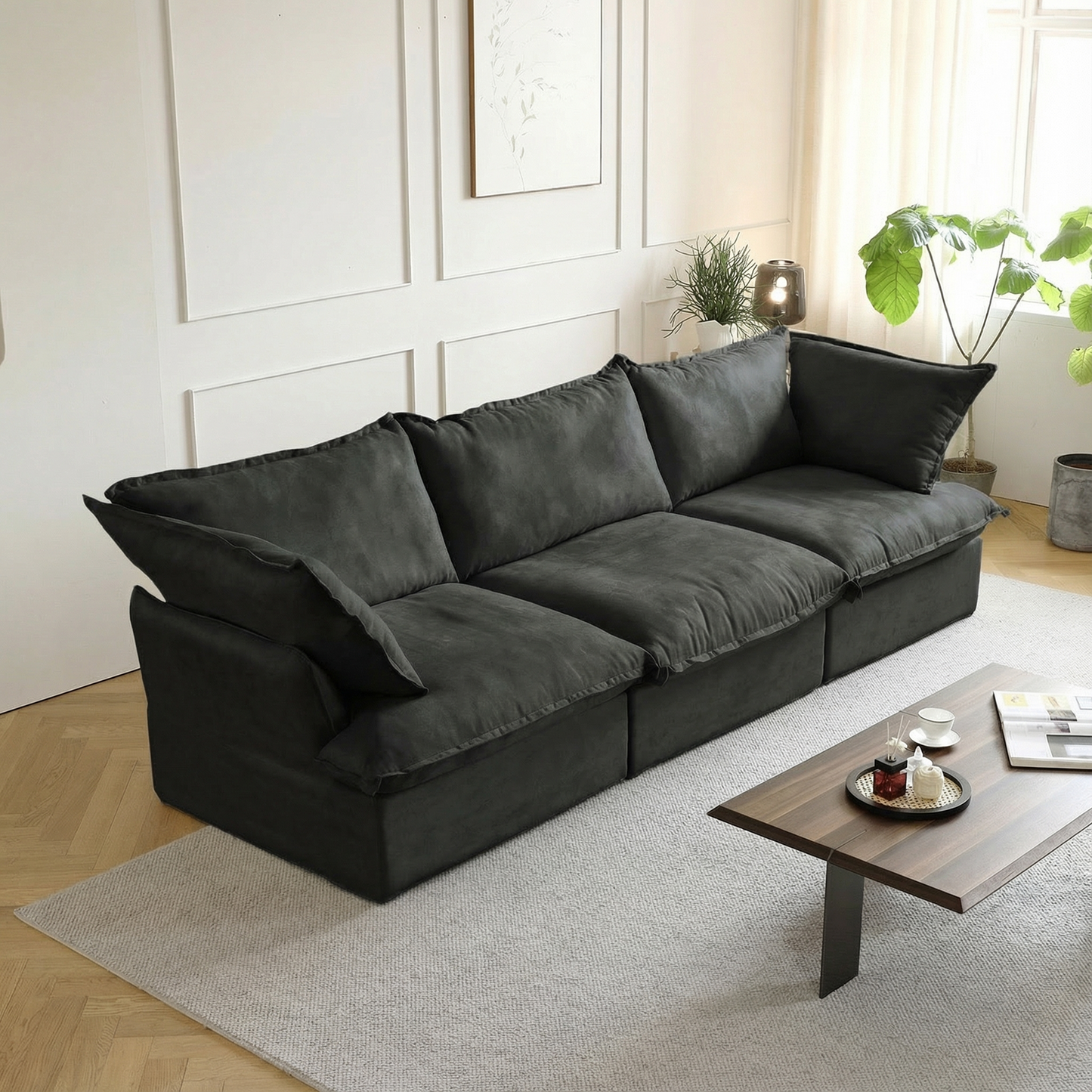 CloudComfort™ Modular Washable Luxe Sofa - 3 Seater Sofa