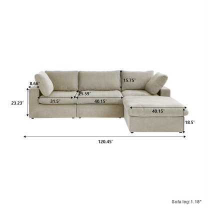 CloudComfort™ Modular Washable Classic Sofa