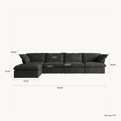 CloudComfort™ Modular Washable Luxe Sofa - Slipcovers Only