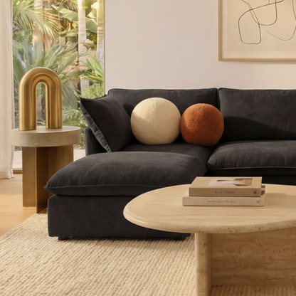 CloudComfort™ Modular Washable Luxe Sofa - 4 Seater Chaise