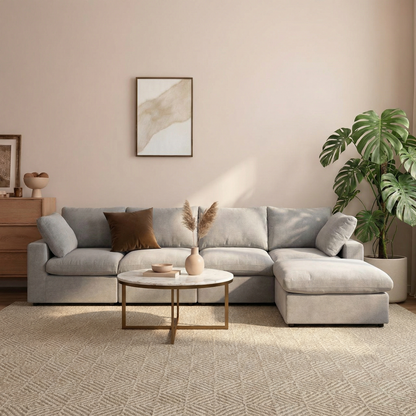 CloudComfort™ Modular Washable Classic Sofa - 4 Seater Chaise