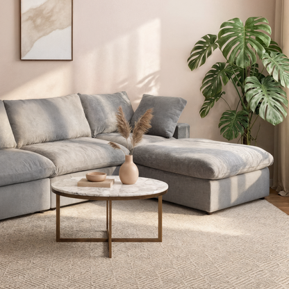 CloudComfort™ Modular Washable Classic Sofa - 4 Seater Chaise