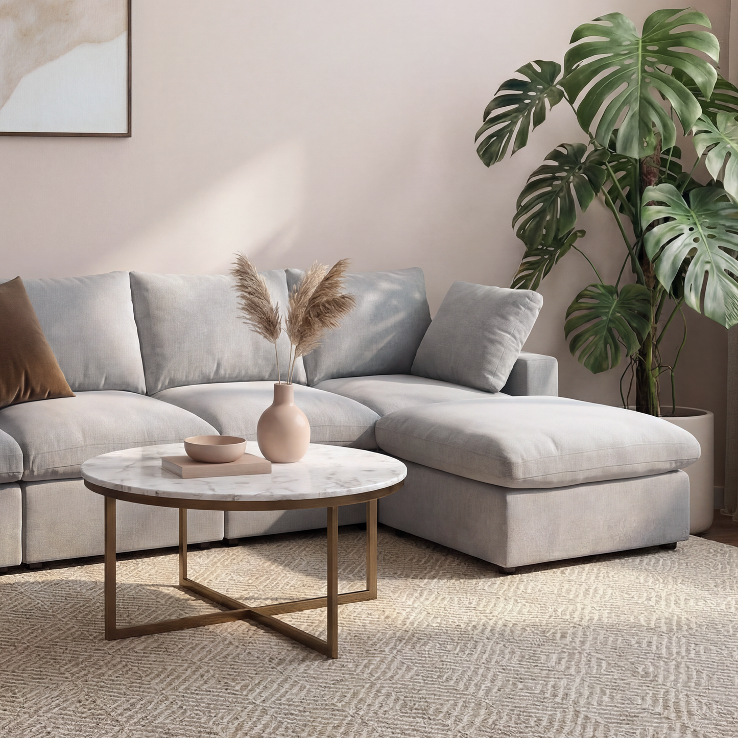 CloudComfort™ Modular Washable Classic Sofa - 4 Seater Chaise