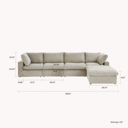 CloudComfort™ Modular Washable Classic Sofa - Slipcovers Only