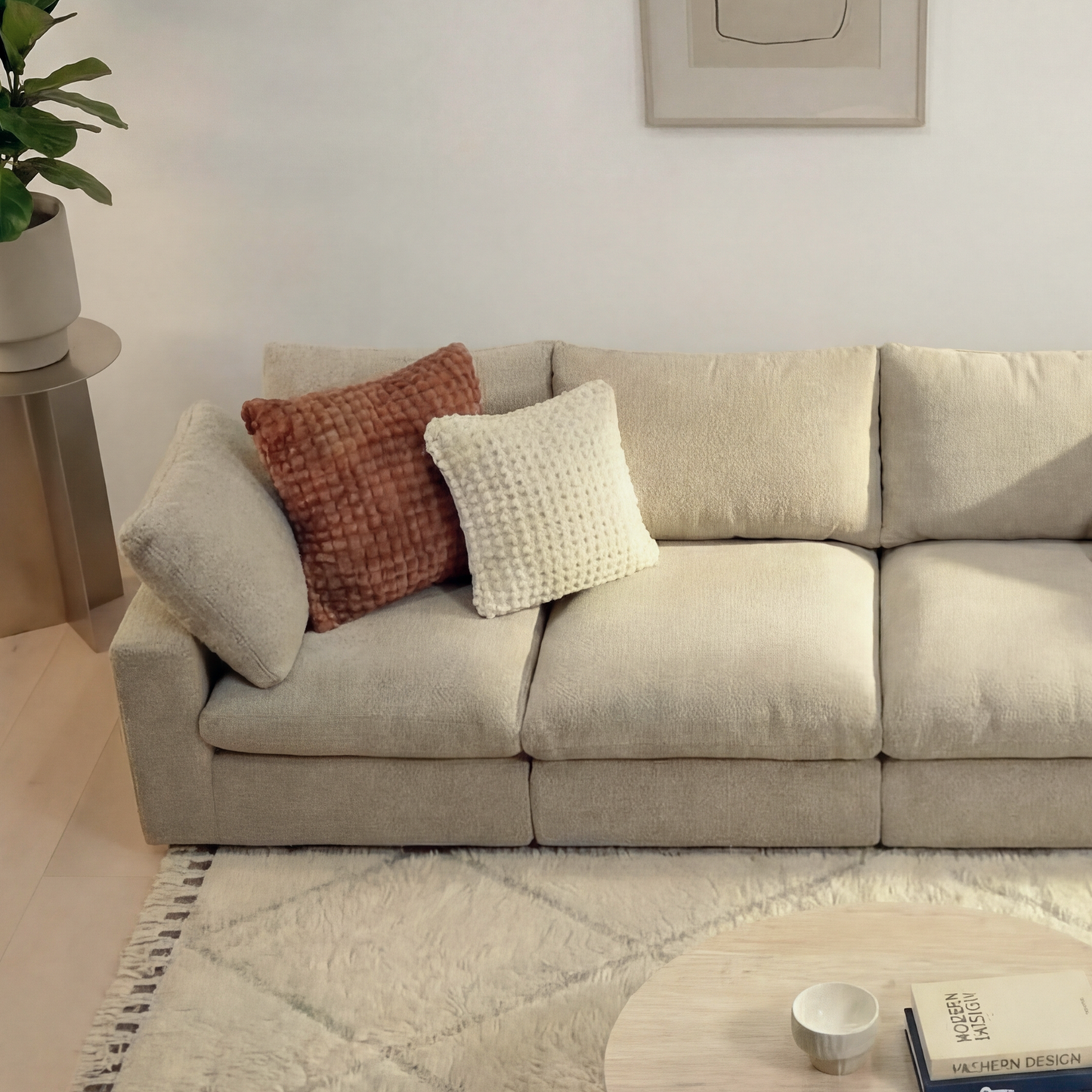 CloudComfort™ Modular Washable Classic Sofa - 4 Seater Chaise