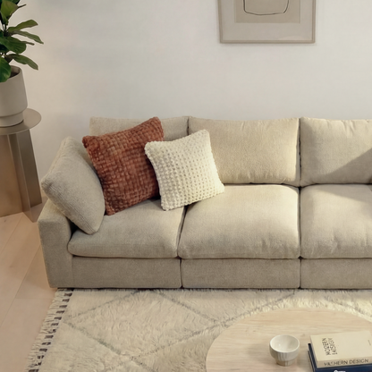 CloudComfort™ Modular Washable Classic Sofa - 4 Seater Chaise