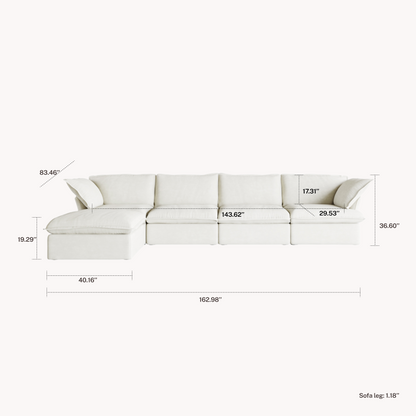 CloudComfort™ Modular Washable Luxe Sofa - Slipcovers Only