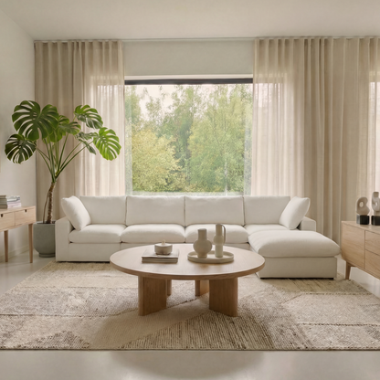 CloudComfort™ Modular Washable Classic Sofa - 4 Seater Chaise