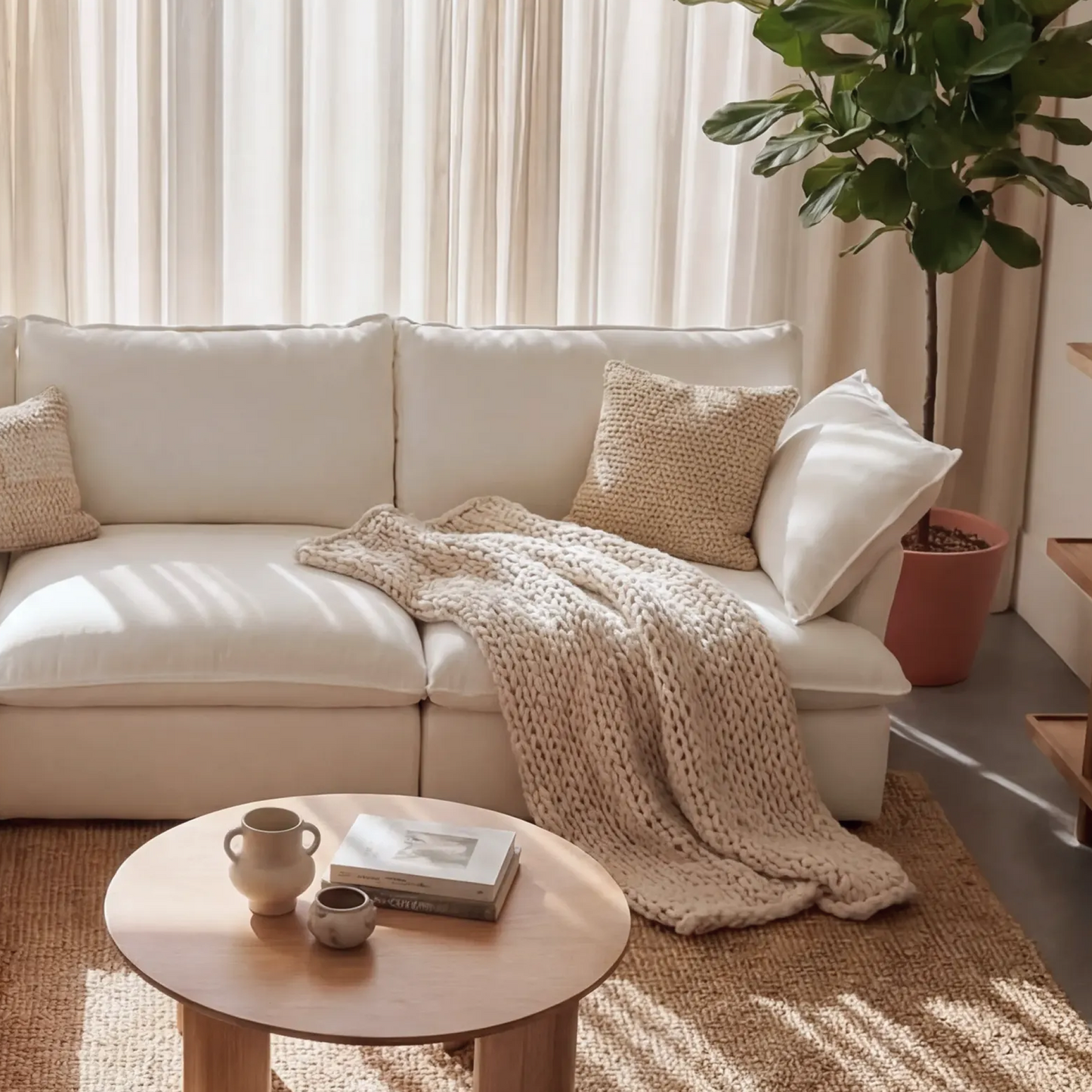 CloudComfort™ Modular Washable Luxe Sofa - 4 Seater Chaise