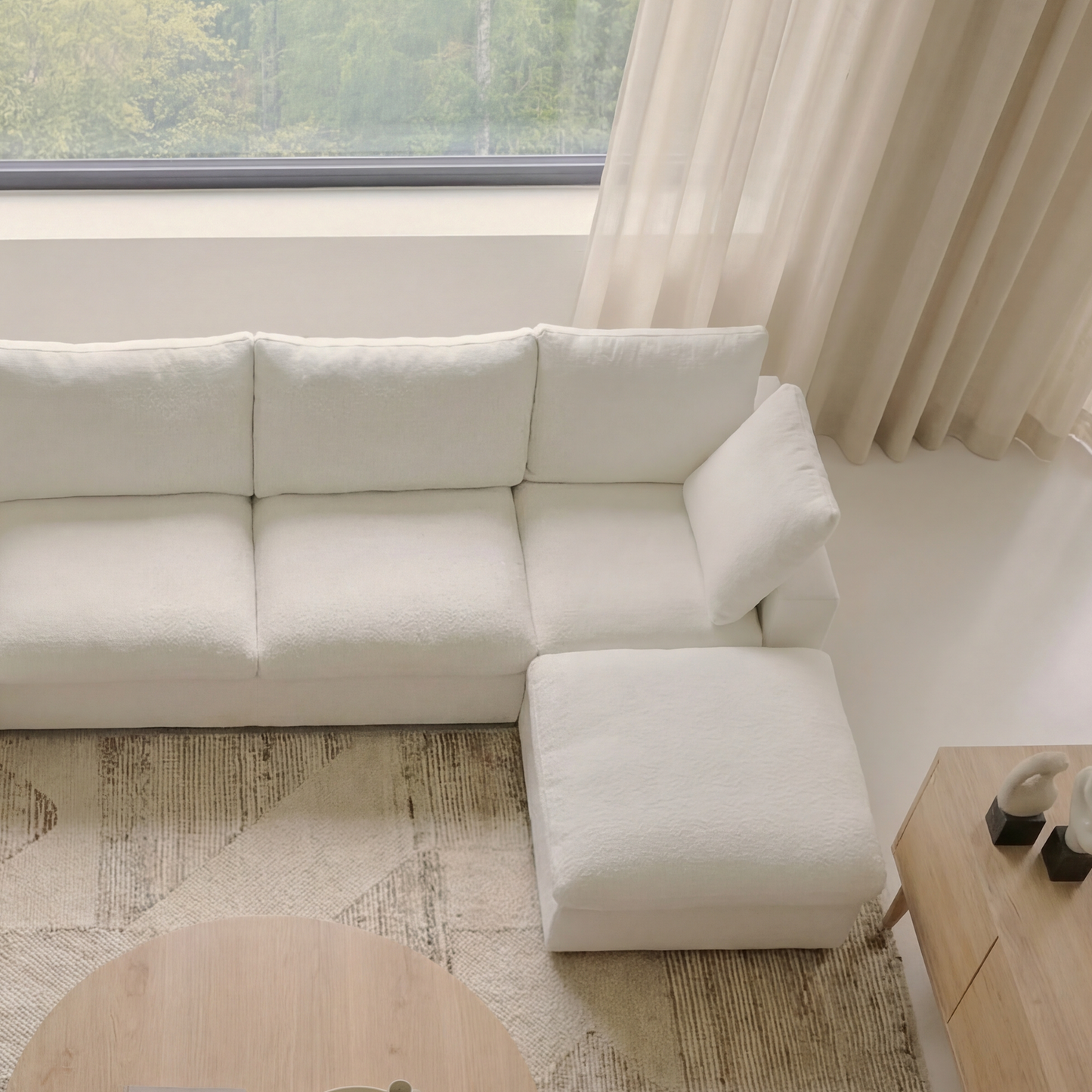 CloudComfort™ Modular Washable Classic Sofa - 4 Seater Chaise