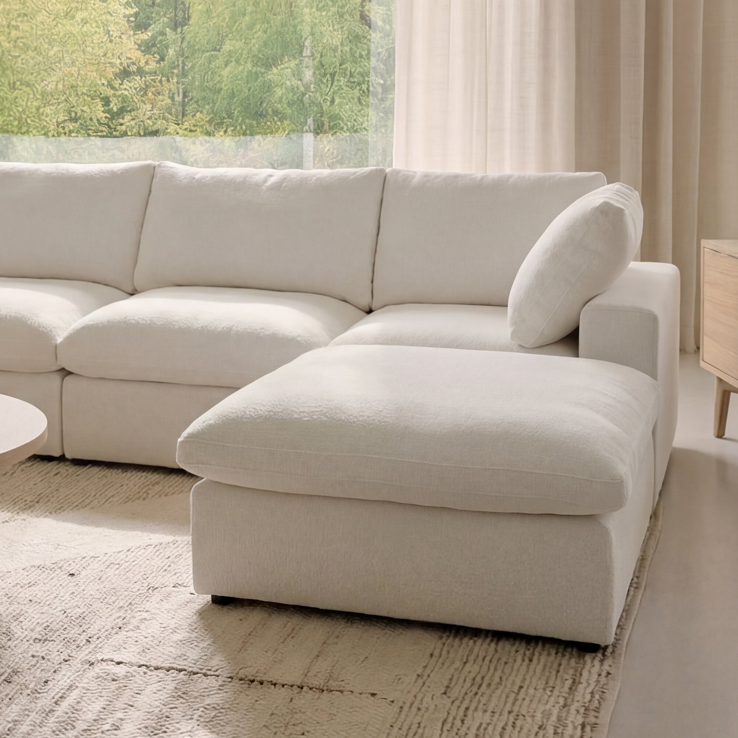 CloudComfort™ Modular Washable Classic Sofa - 4 Seater Chaise