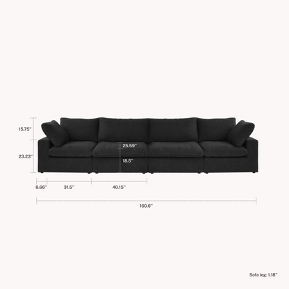 CloudComfort™ Modular Washable Classic Sofa - Slipcovers Only
