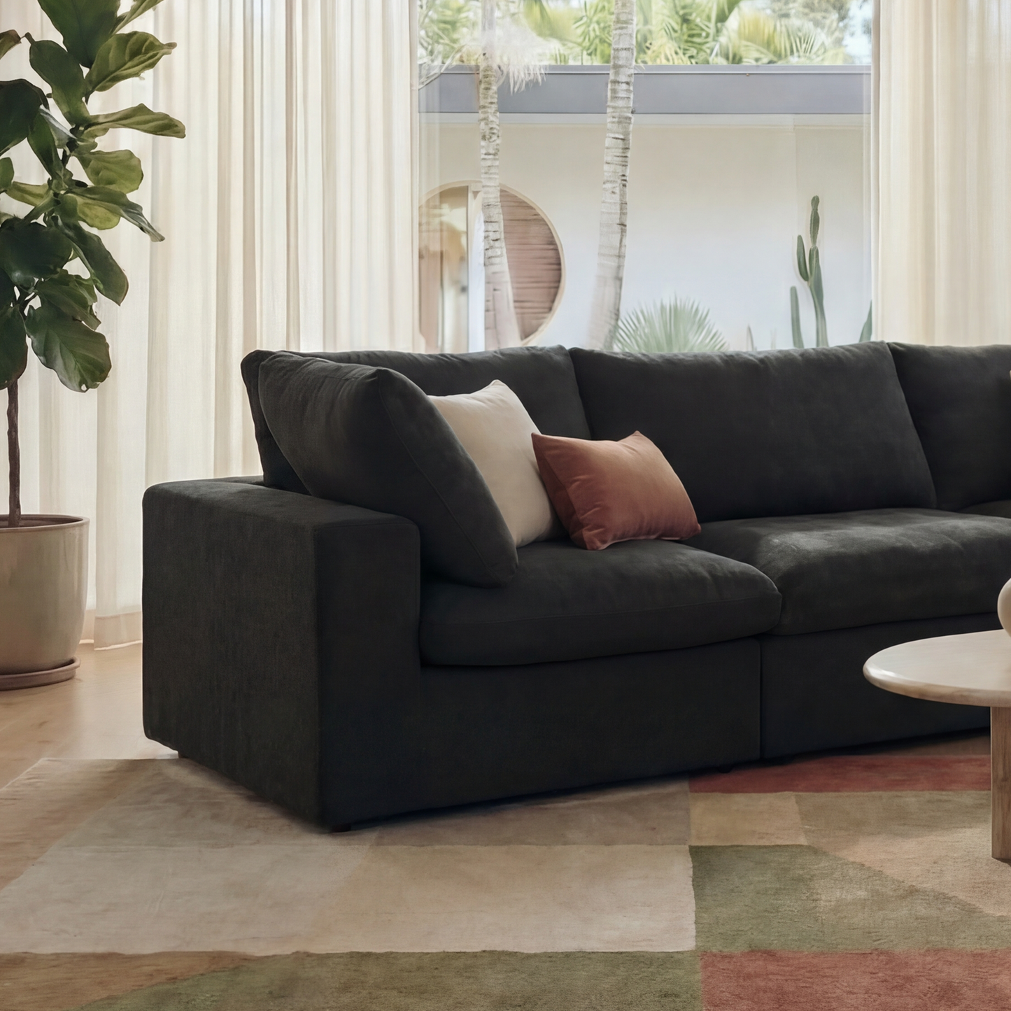 CloudComfort™ Modular Washable Classic Sofa - 4 Seater