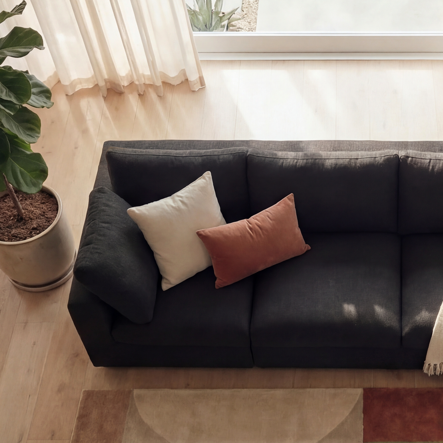 CloudComfort™ Modular Washable Classic Sofa - 4 Seater