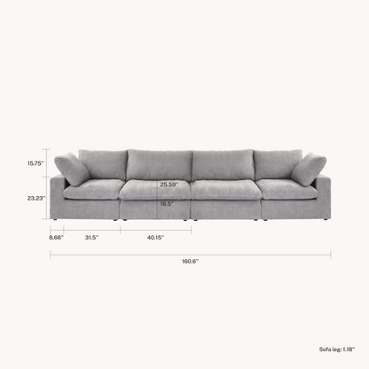 CloudComfort™ Modular Washable Classic Sofa - Slipcovers Only