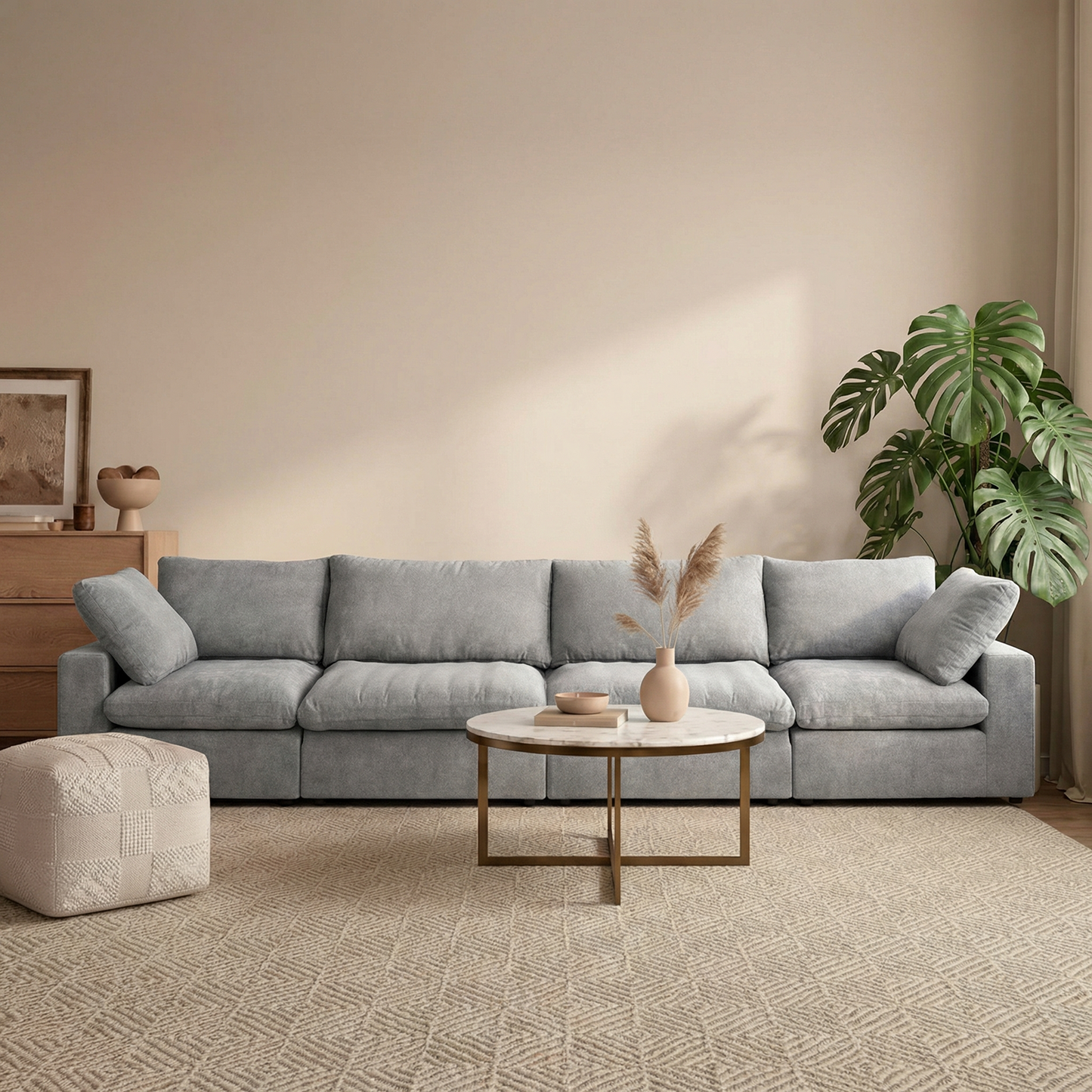 CloudComfort™ Modular Washable Classic Sofa - 4 Seater