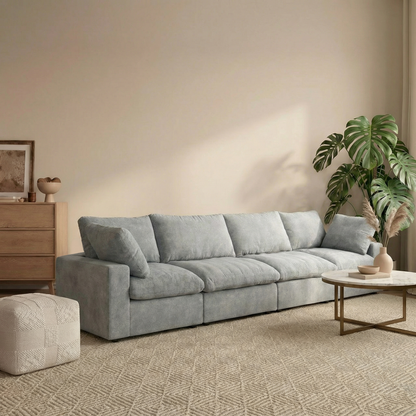 CloudComfort™ Modular Washable Classic Sofa - 4 Seater