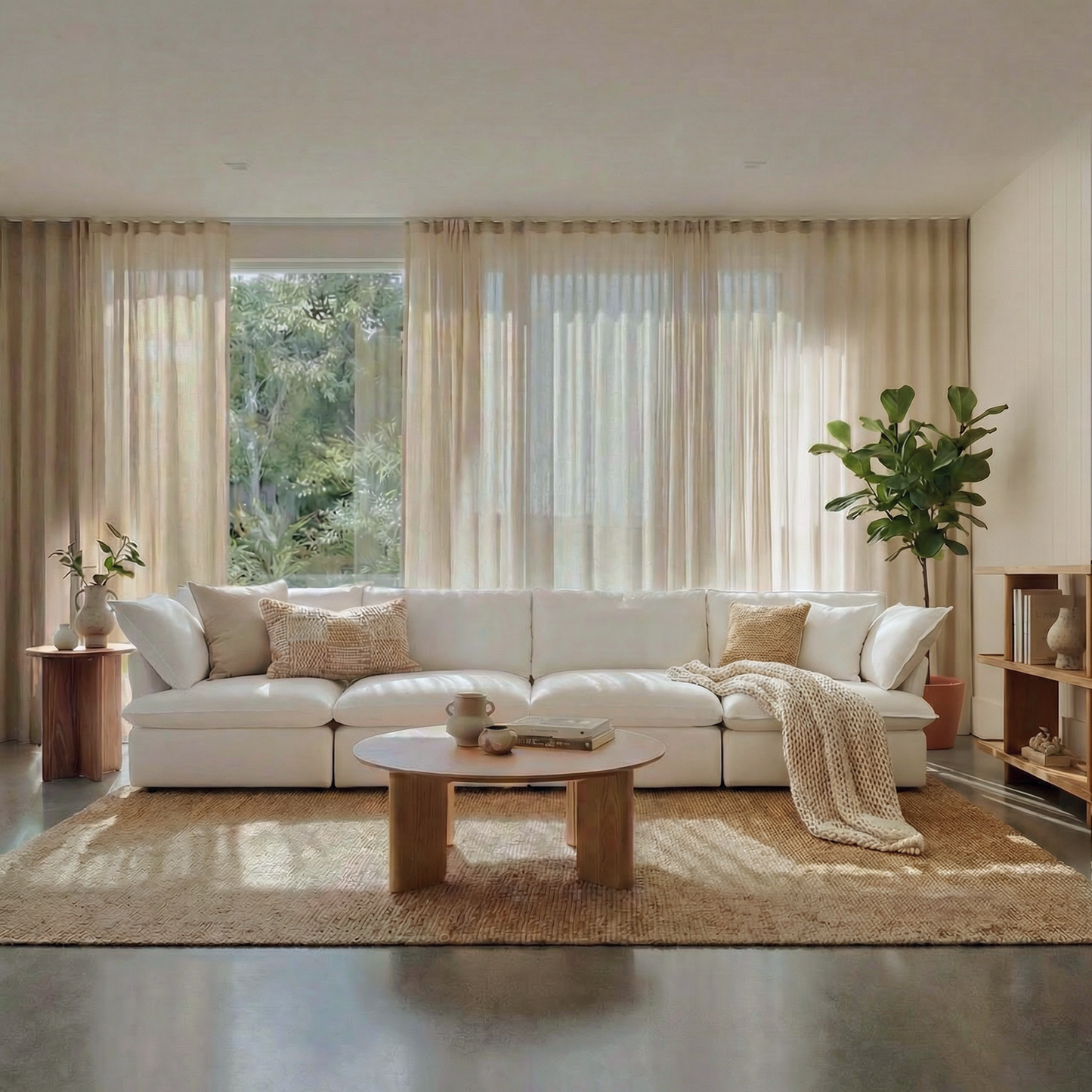 CloudComfort™ Modular Washable Luxe Sofa - 4 Seater