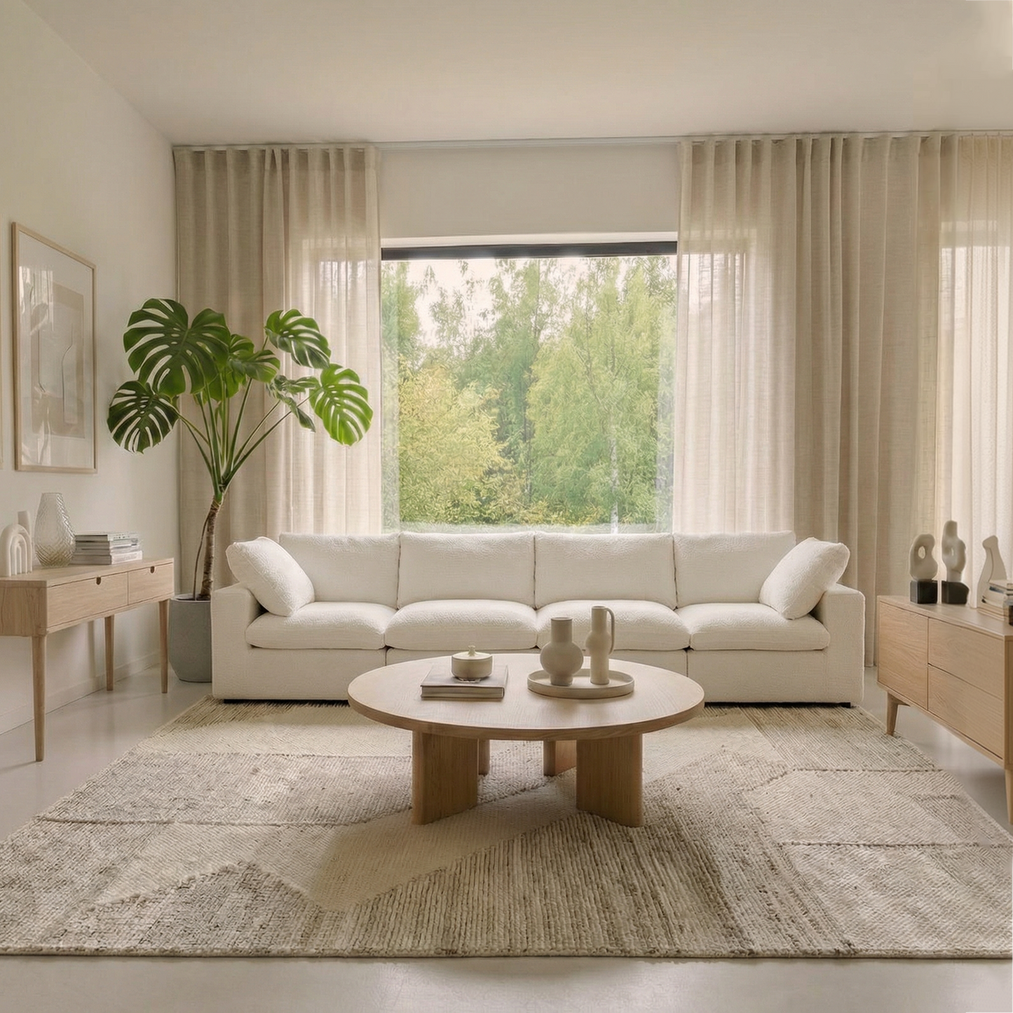 CloudComfort™ Modular Washable Classic Sofa - 4 Seater