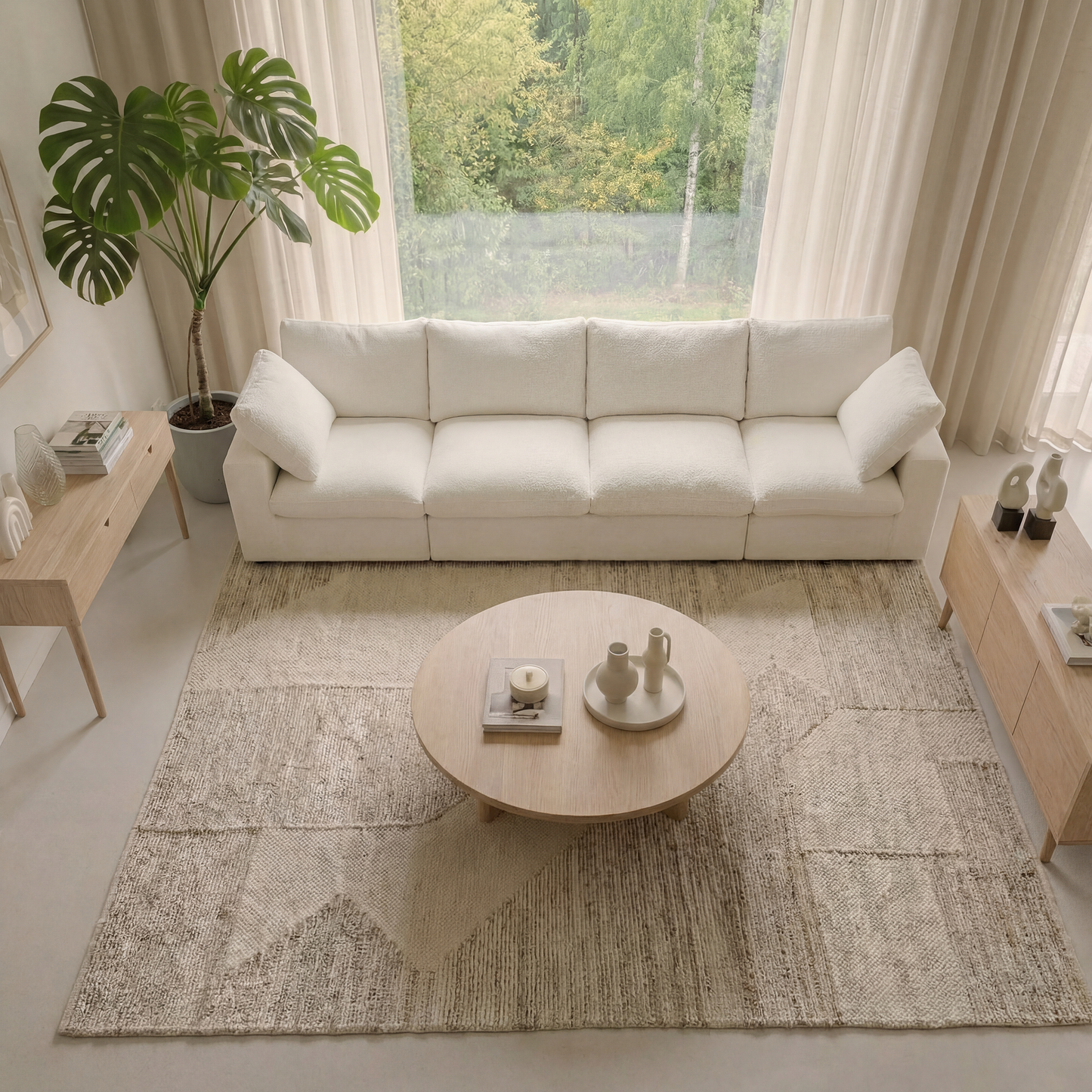 CloudComfort™ Modular Washable Classic Sofa - 4 Seater