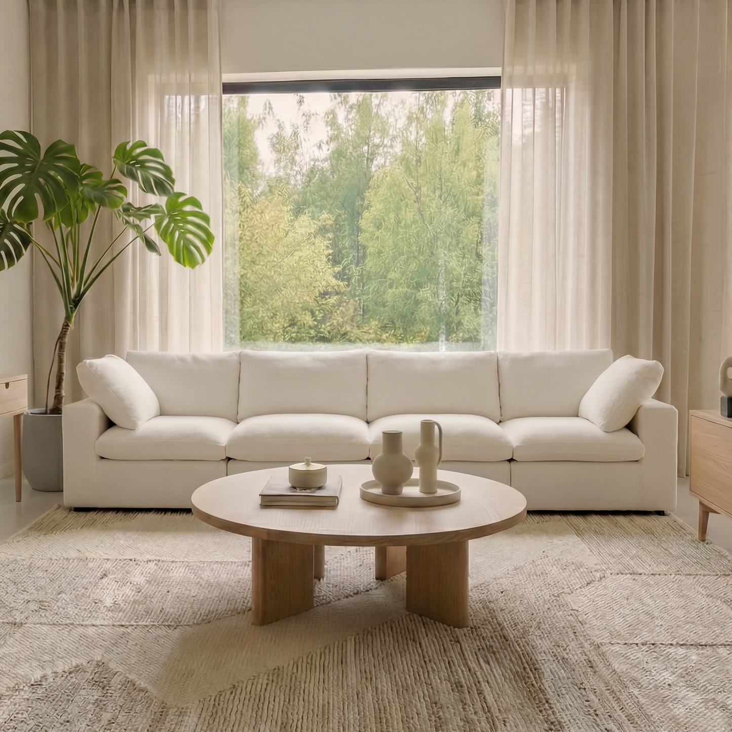 CloudComfort™ Modular Washable Classic Sofa - 4 Seater