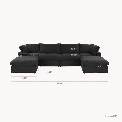 CloudComfort™ Modular Washable Classic Sofa - Slipcovers Only