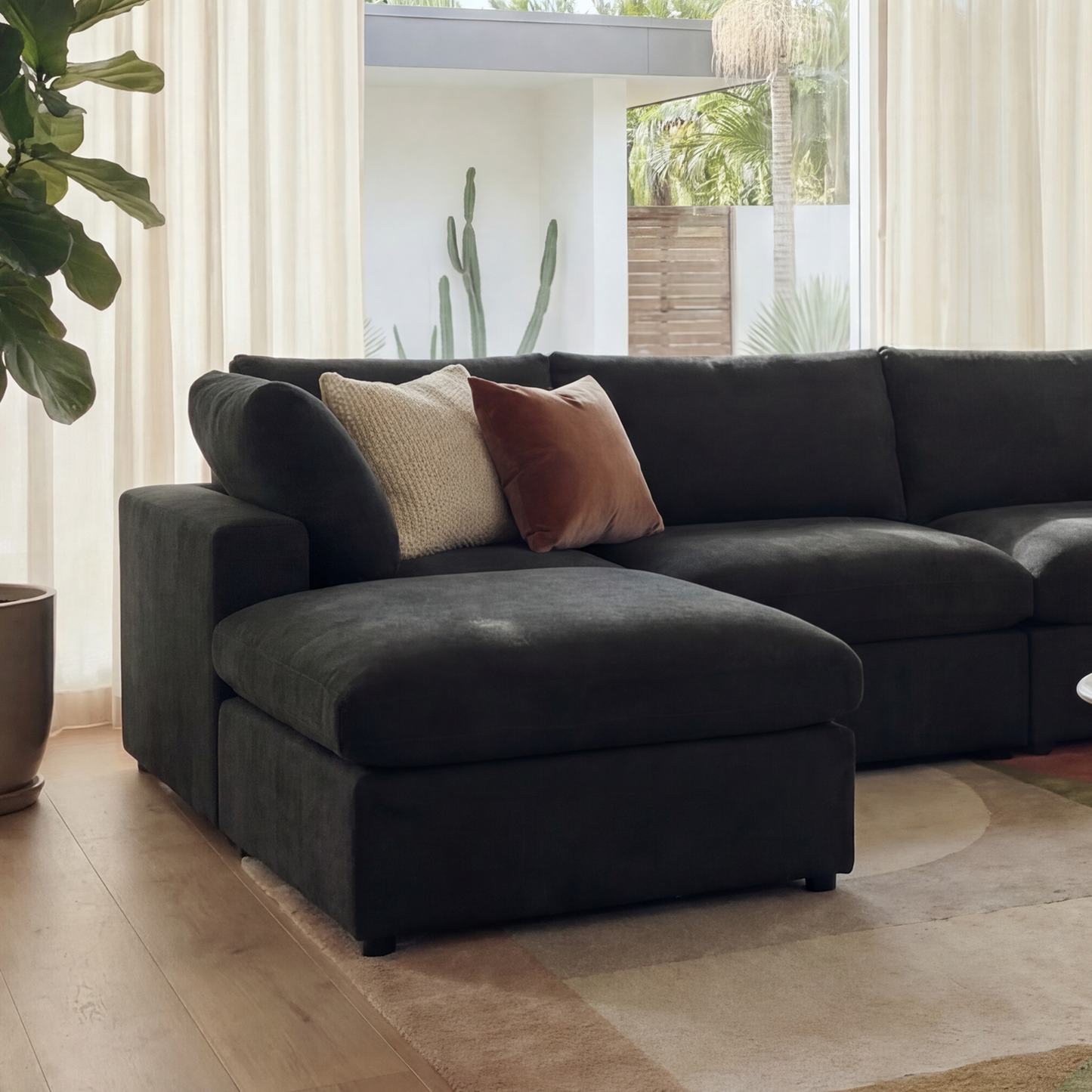 CloudComfort™ Modular Washable Classic Sofa - 4 Seater U-Sectional