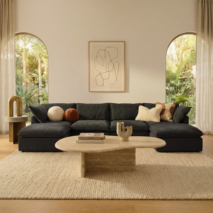 CloudComfort™ Modular Washable Luxe Sofa - 4 Seater U-Sectional